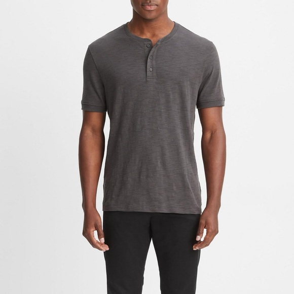 Vince Slub Cotton Short Sleeve Henley - Extra Large - Picture 1 of 7